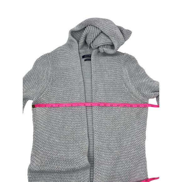 Marc O'Polo Womens Gray Cotton Like Cashmere Heavy Hooded Cardigan Sweater Sz M - Picture 11 of 13
